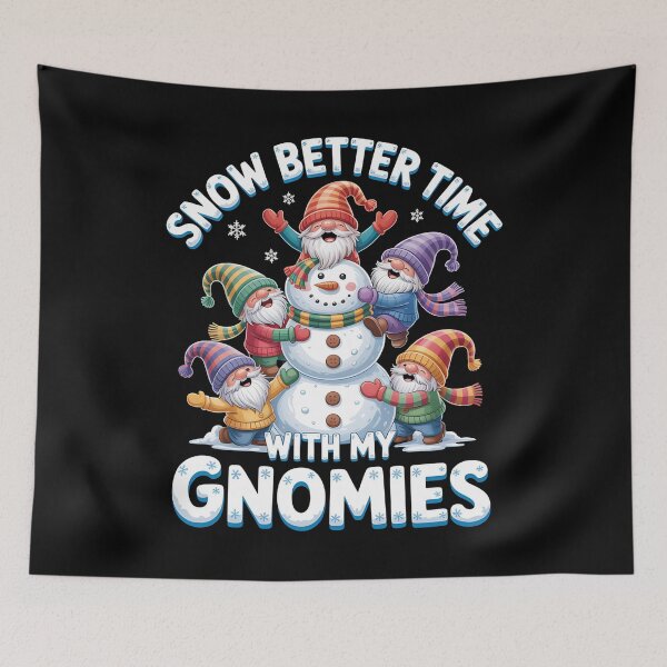 Item preview, chill gnomies - snowball fight gnomes - frosty beard - magical winter gnome - gnome snow angel - winter cabin gnome - holiday season gnome - chilly day gnome - snowflake gnome designed and sold by JansenGS.