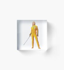 Uma Thurman KILL BILL sword yellow quentin tarantino iconic blonde black mamba the bride Acrylic Block