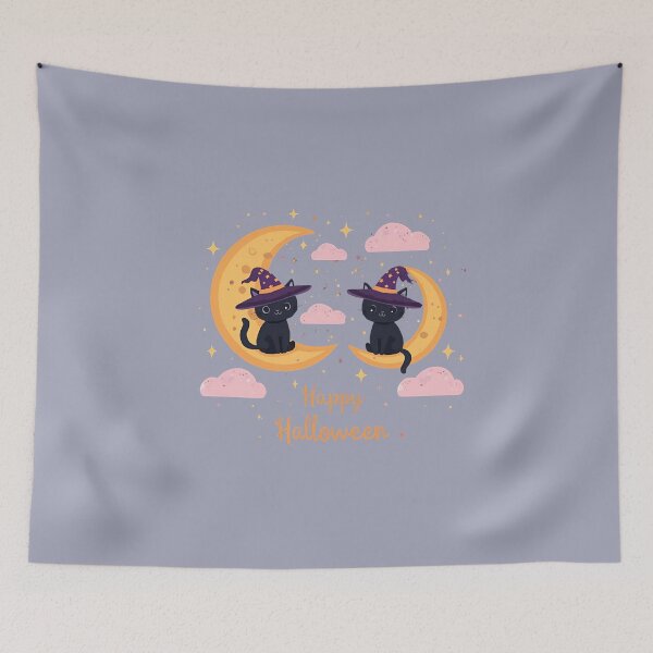 Item preview, Mystic Halloween Black Cat Under the Moon designed and sold by La Velmoréa.