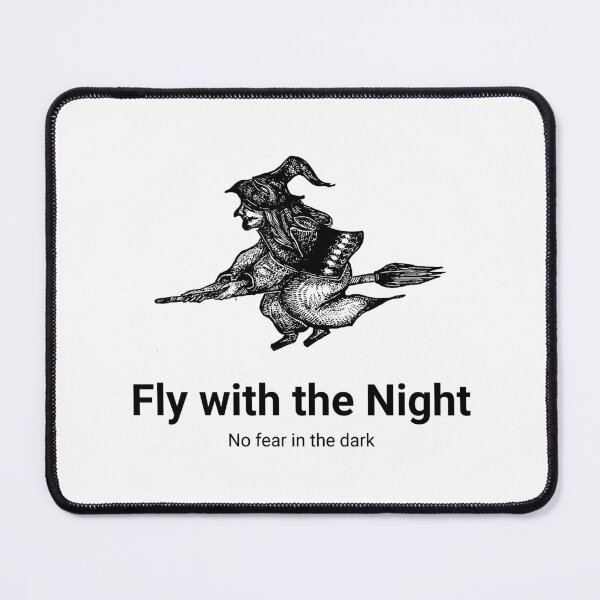 Item preview, Fly with the Night – Witch Flying Design | No Fear in the Dark designed and sold by Waad Studio.
