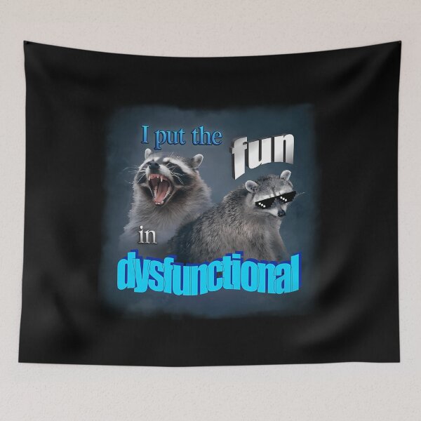Item preview,  I Put The Fun In Dysfunctional Raccoon Word Art designed and sold by FranciLebron.