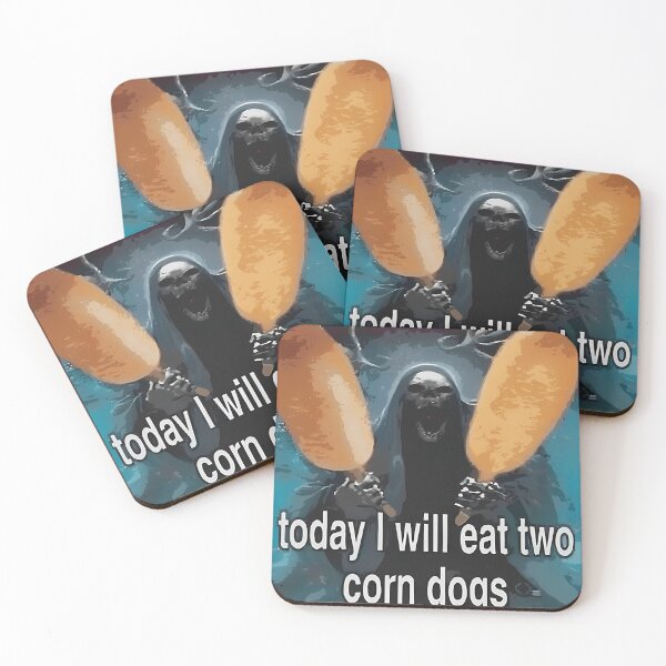 Item preview,  Today I Will Eat Two Corn Dogs Dead Skeleton Funny Corndog Meme designed and sold by FranciLebron.