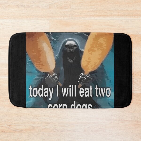 Item preview,  Today I Will Eat Two Corn Dogs Dead Skeleton Funny Corndog Meme designed and sold by FranciLebron.