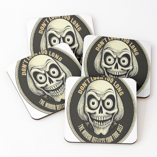 Item preview, Don't Look Too Long - Creepy Skull Mirror Reflection designed and sold by Mido-artister.
