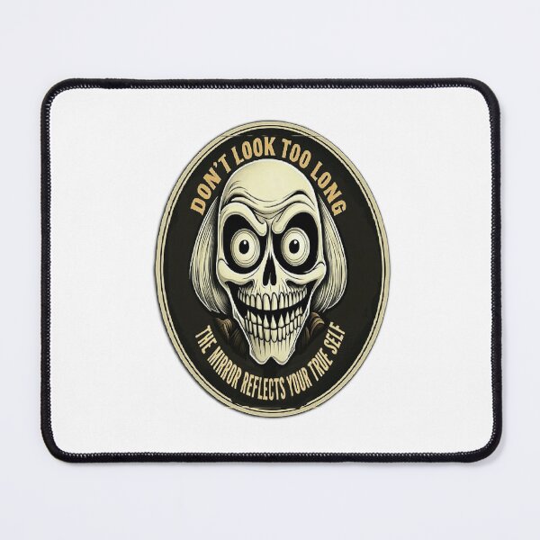 Item preview, Don't Look Too Long - Creepy Skull Mirror Reflection designed and sold by Mido-artister.