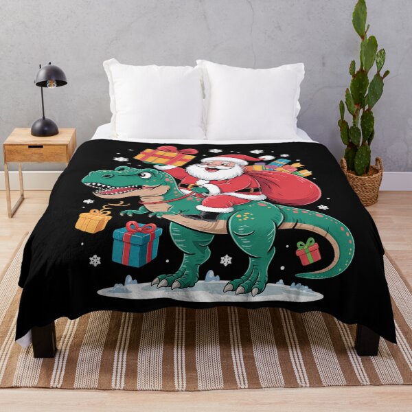 Item preview, Feliz Navidad Papá Noel montando dinosaurio Navidad designed and sold by LunaCrazeArt.