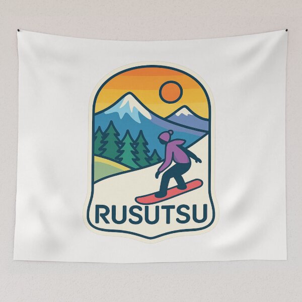 Item preview,  Rusutsu, Japan – Snowboarder in Hokkaido’s Mountain Terrain designed and sold by Places On Earth.