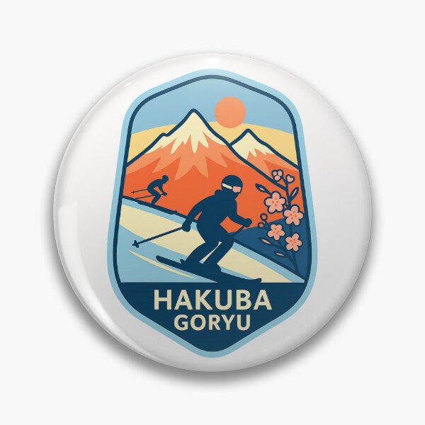Item preview,  Hakuba Goryu, Japan – Alpine Ski Scene with Cherry Blossoms designed and sold by Places On Earth.
