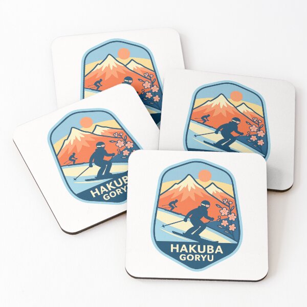 Item preview,  Hakuba Goryu, Japan – Alpine Ski Scene with Cherry Blossoms designed and sold by Places On Earth.