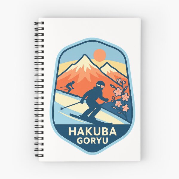 Item preview,  Hakuba Goryu, Japan – Alpine Ski Scene with Cherry Blossoms designed and sold by Places On Earth.