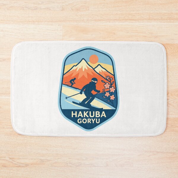 Item preview,  Hakuba Goryu, Japan – Alpine Ski Scene with Cherry Blossoms designed and sold by Places On Earth.