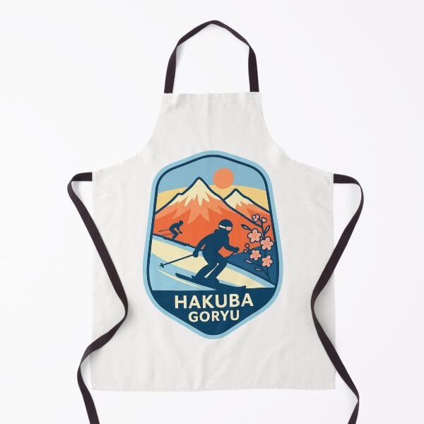 Item preview, Hakuba Goryu, Japan – Alpine Ski Scene with Cherry Blossoms designed and sold by Places On Earth.