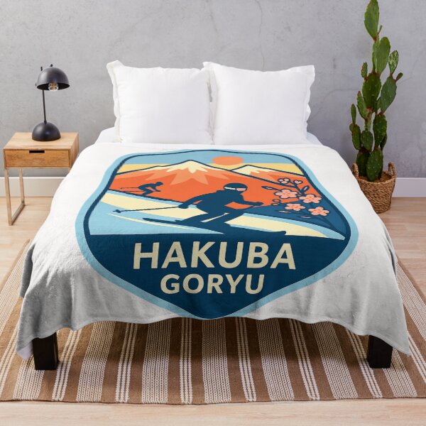 Item preview,  Hakuba Goryu, Japan – Alpine Ski Scene with Cherry Blossoms designed and sold by Places On Earth.