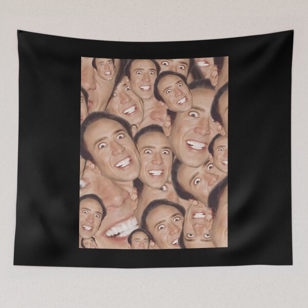Item preview, Nicolas Cage Face Collage Design Graphic 	 designed and sold by wgutuaxnzt53.