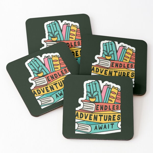 Item preview, Endless Adventures Await - Colorful Bookshelf Illustration - Copy designed and sold by LittleCrafties.