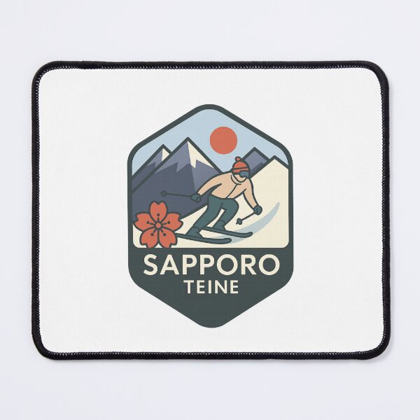 Item preview, Sapporo Teine, Japan – Skier and Mountain Backdrop in Hokkaido designed and sold by Places On Earth.