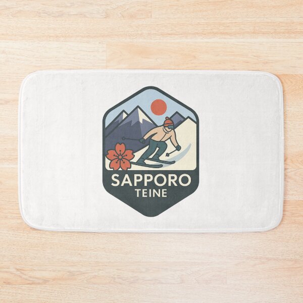 Item preview, Sapporo Teine, Japan – Skier and Mountain Backdrop in Hokkaido designed and sold by Places On Earth.