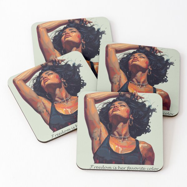 Item preview, "Freedom is Her Color – Bold Short-Haired Girl Art" designed and sold by La Velmoréa.