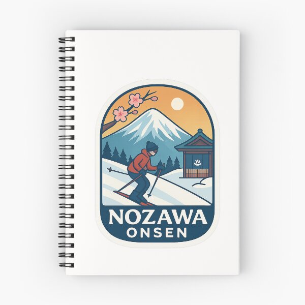 Item preview, Nozawa Onsen, Japan – Ski Village Scene with Temple and Blossoms designed and sold by Places On Earth.