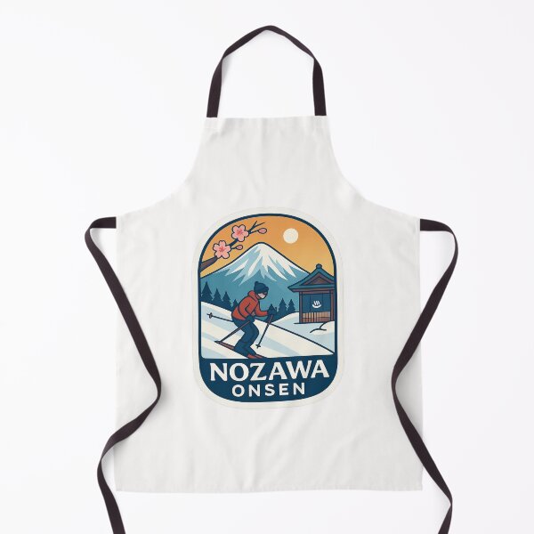 Item preview, Nozawa Onsen, Japan – Ski Village Scene with Temple and Blossoms designed and sold by Places On Earth.