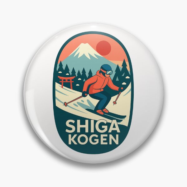 Item preview, Shiga Kogen, Japan – Sunset Skiing with Torii Gate and Pines designed and sold by Places On Earth.