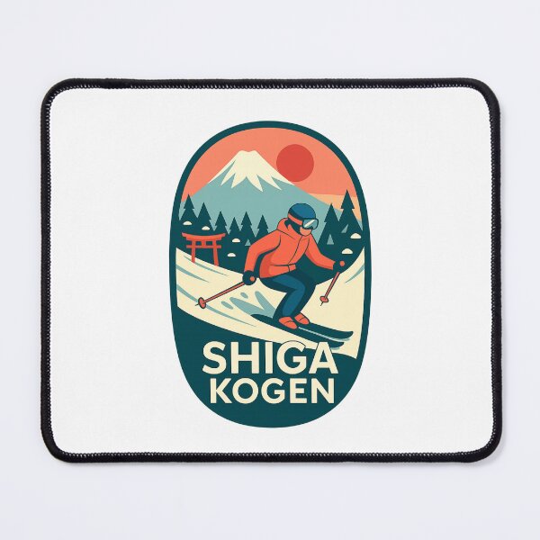 Item preview, Shiga Kogen, Japan – Sunset Skiing with Torii Gate and Pines designed and sold by Places On Earth.