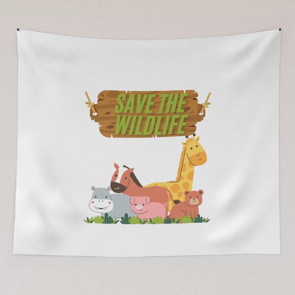 Item preview, Save The Wildlife Cute Cartoon Animals designed and sold by Ramya designs .