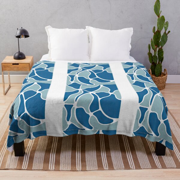 Item preview, Abstract Blue Mosaic Style Organic Shapes Pattern designed and sold by ArtfulWeave.