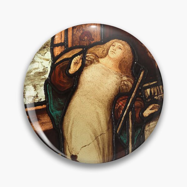 Item preview, The Lady of Shalott Stained Glass Window designed and sold by AnimaliaStar.