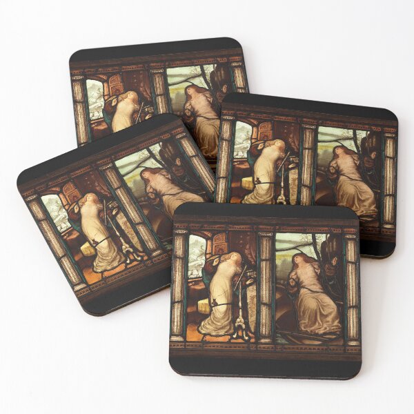 Item preview, The Lady of Shalott Stained Glass Window designed and sold by AnimaliaStar.