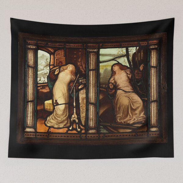 Item preview, The Lady of Shalott Stained Glass Window designed and sold by AnimaliaStar.