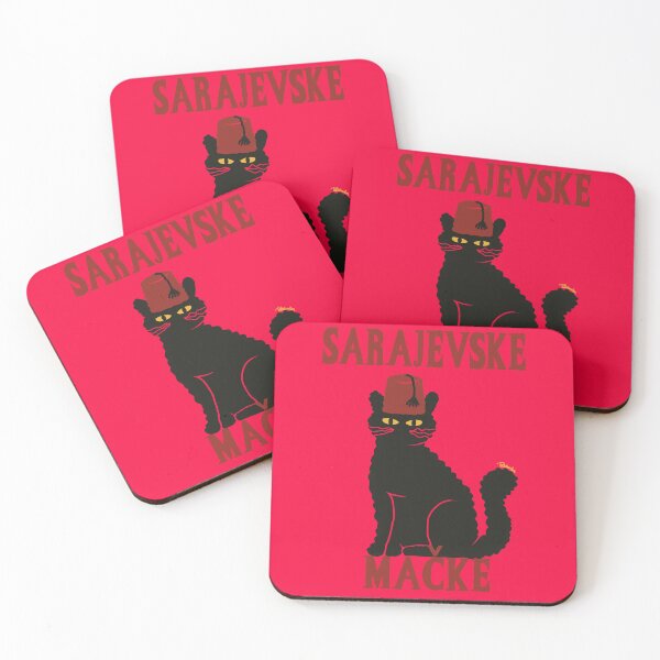 Item preview, Black Cat of Sarajevo with Fez, Bosnian Art designed and sold by petiteToulon.