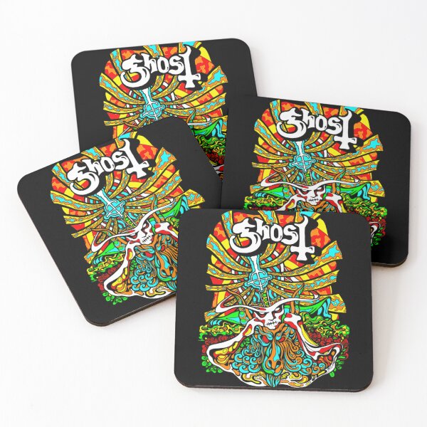 Item preview, Ghost Â€“ Satanic Panic Blacklight Baseball Â¾ Sleeve designed and sold by AugustKiwi.