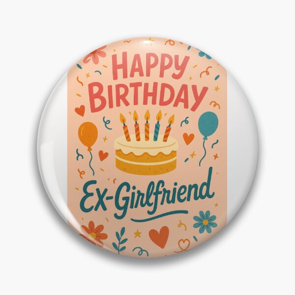 Item preview, Happy Birthday Ex-Girlfriend – Floral and Cake Confetti Card designed and sold by Places On Earth.