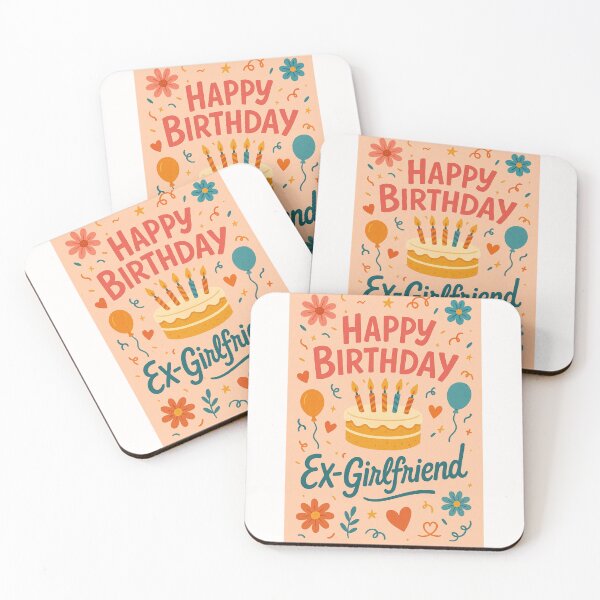 Item preview, Happy Birthday Ex-Girlfriend – Floral and Cake Confetti Card designed and sold by Places On Earth.