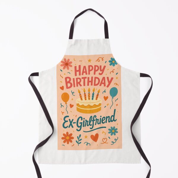 Item preview, Happy Birthday Ex-Girlfriend – Floral and Cake Confetti Card designed and sold by Places On Earth.