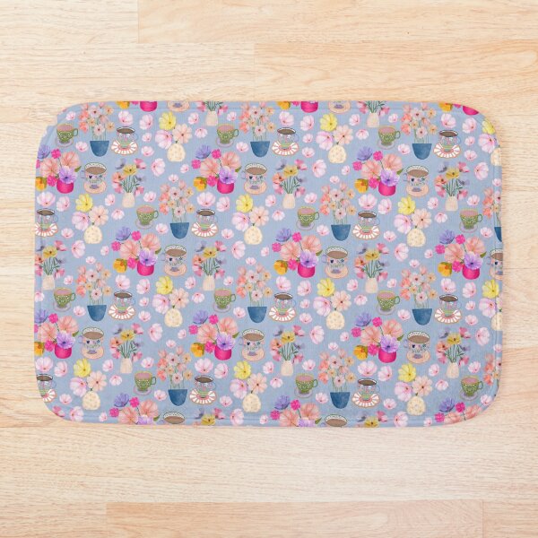 Item preview, Patrón ilustrado de tazas de té y flores designed and sold by Monie Illustrates.