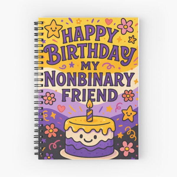 Item preview,  Happy Birthday My Non-Binary Friend – Yellow and Purple Celebration designed and sold by Aryabek.