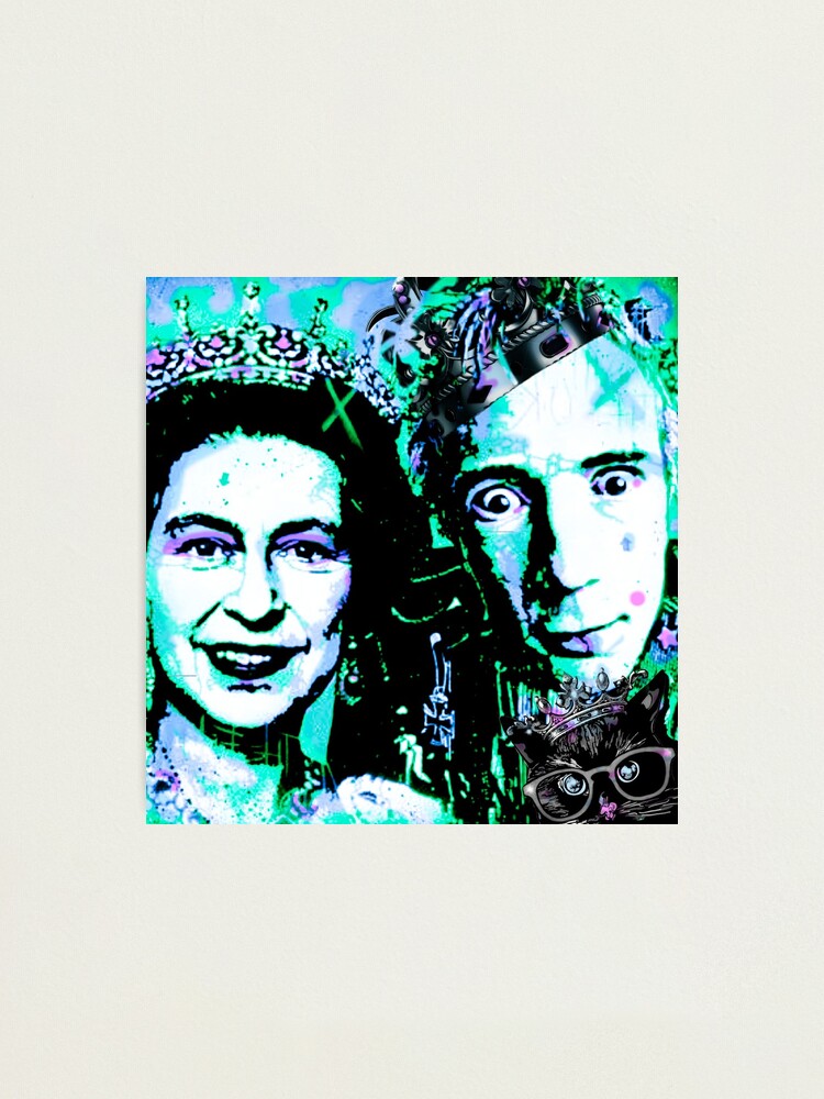 The Queen The Crown The Cat And Sex Pistols Photobomb Photographic Print For Sale By 1409