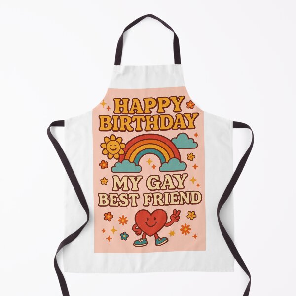 Item preview, Happy Birthday My Gay Best Friend – Rainbow and Groovy Love designed and sold by Aryabek.