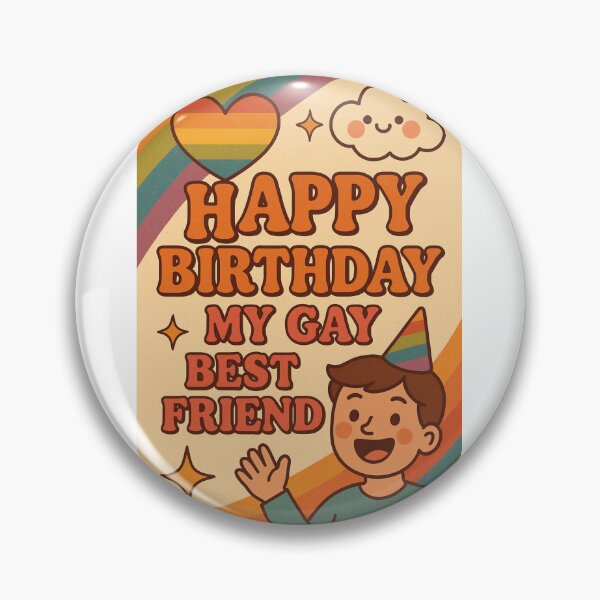 Item preview, Happy Birthday My Gay Best Friend – Pride Rainbow and Party Vibes designed and sold by Aryabek.