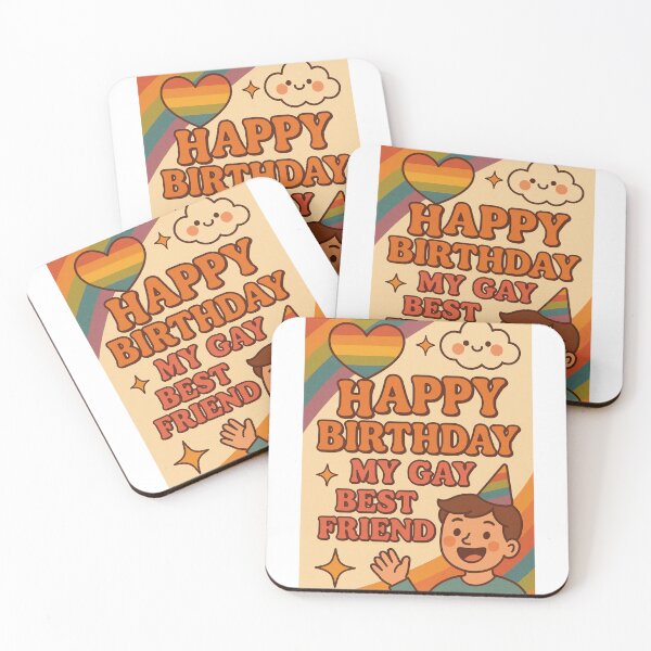 Item preview, Happy Birthday My Gay Best Friend – Pride Rainbow and Party Vibes designed and sold by Aryabek.