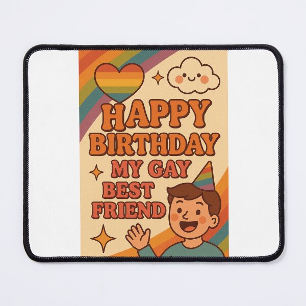 Item preview, Happy Birthday My Gay Best Friend – Pride Rainbow and Party Vibes designed and sold by Aryabek.
