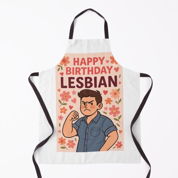 Item preview, Happy Birthday Lesbian – Butch Strength and Floral Energy designed and sold by Aryabek.