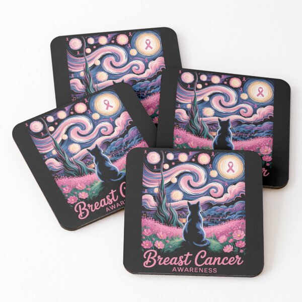 Item preview, Starry Night Cat Halloween Breast Cancer Awareness designed and sold by Turbotine.