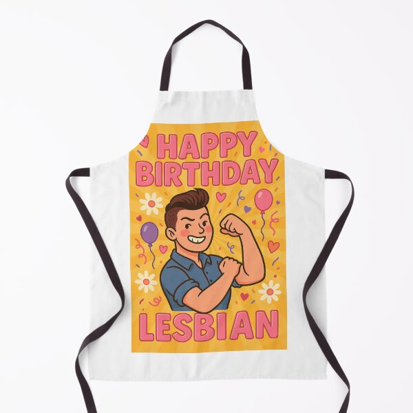 Item preview, Happy Birthday Lesbian – Confident Butch with Balloons and Flowers designed and sold by Aryabek.