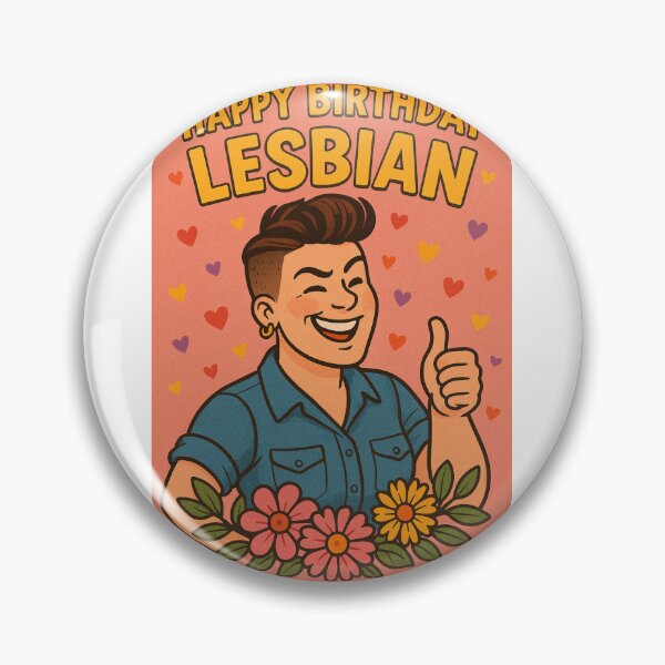 Item preview, Happy Birthday Lesbian – Laughing Butch and Blossoms designed and sold by Aryabek.