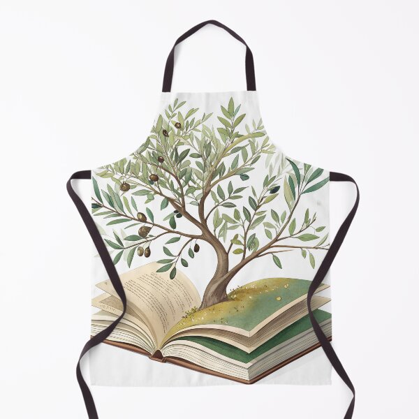 Item preview, Enchanting olive tree sprouting from a storybook, representing knowledge, growth, and the magic of learning for educational resources and creative projects designed and sold by Ag49D.
