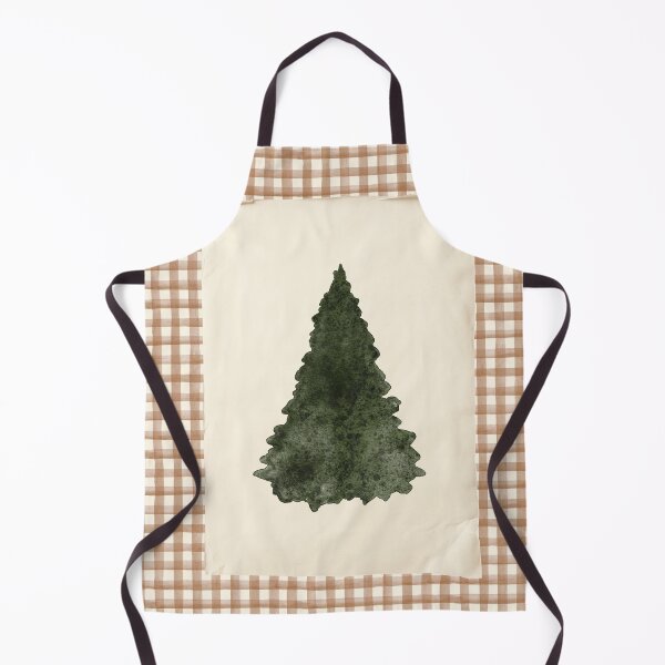 Item preview, Christmas tree, rustic retro gingham, cottagecore vintage Christmas designed and sold by ArticraftShop.