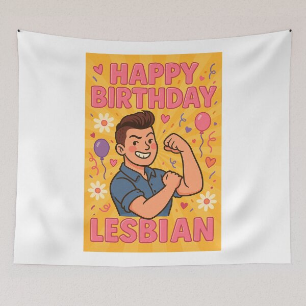Item preview, Happy Birthday Lesbian – Butch Energy and Celebration designed and sold by Aryabek.